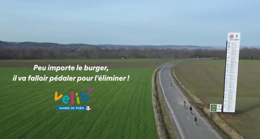 Velib participe à la bataille Mcdo VS Burger King  