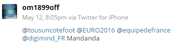 tweet cote foot 